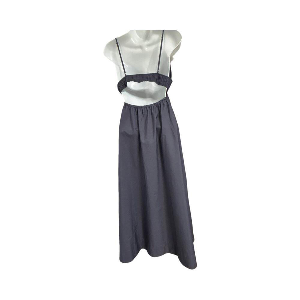 Aritzia Babaton Encourage Poplin V-neck Dress Minimalist Vintage Navy Size S - Picture 3 of 6